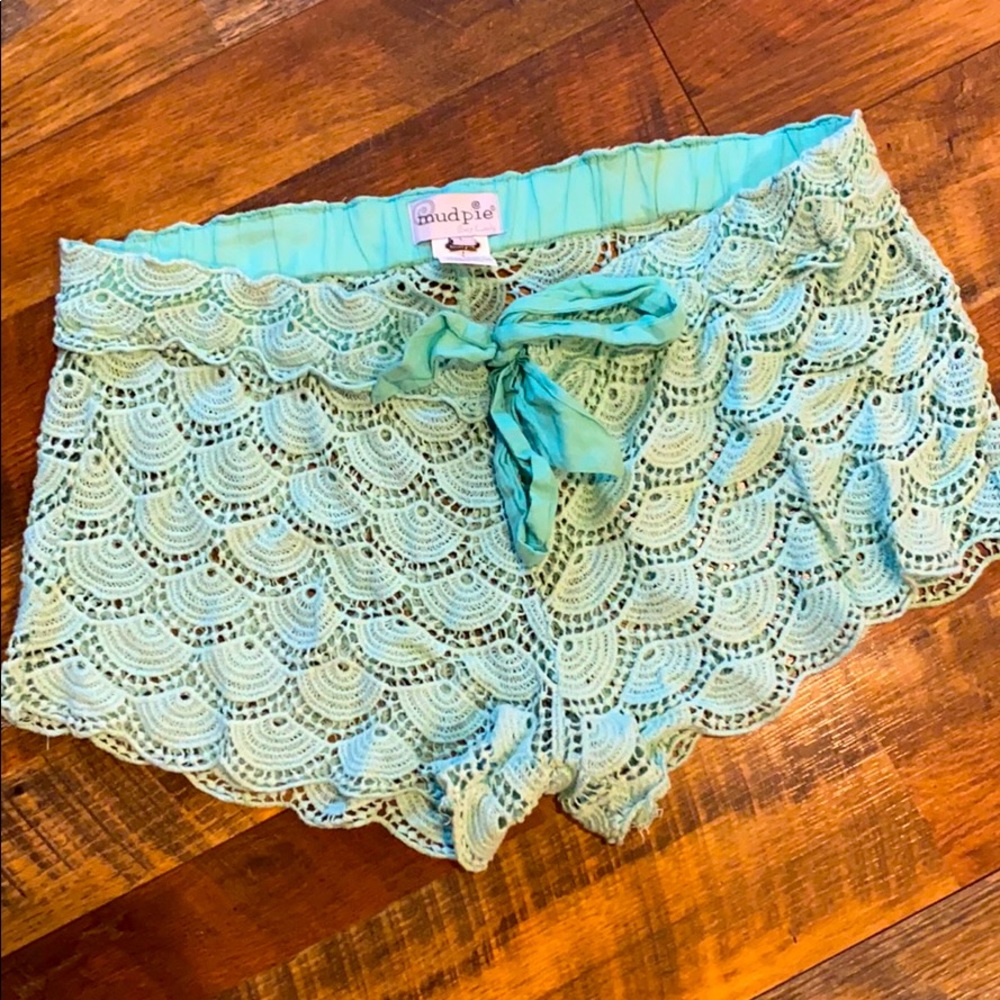 Teal Swim Coverup Shorts